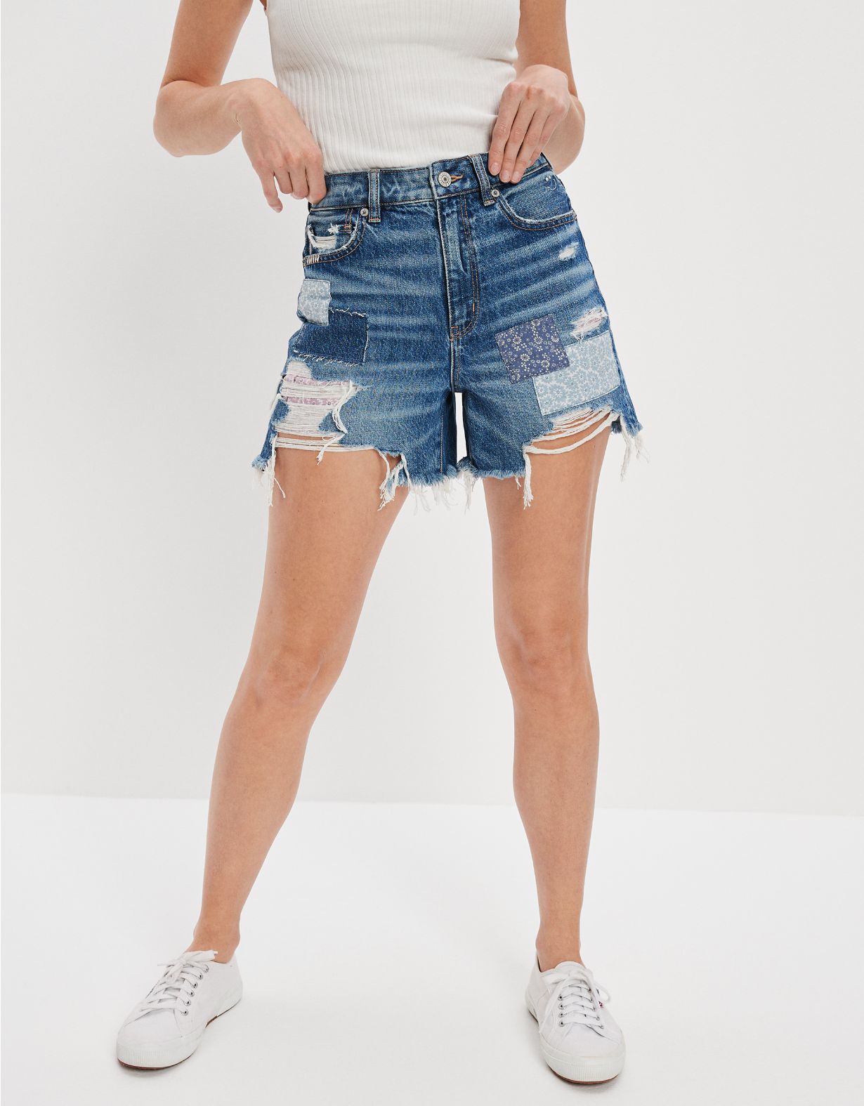 Denim Highest Waist Baggy Short