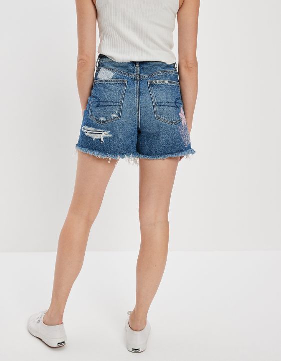 Denim Highest Waist Baggy Short