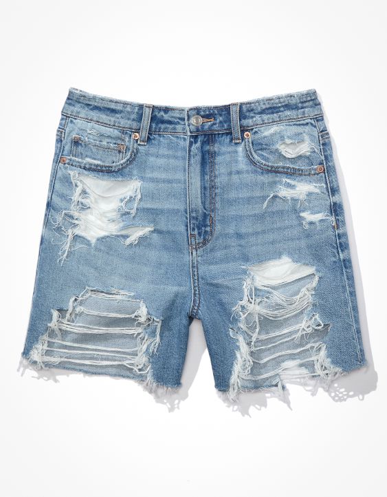 Denim Highest Waist Baggy Short