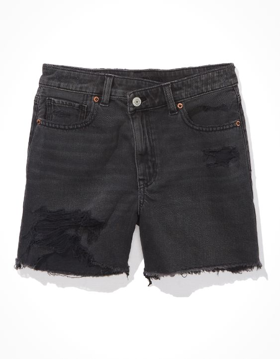 Denim Highest Waist Baggy Short