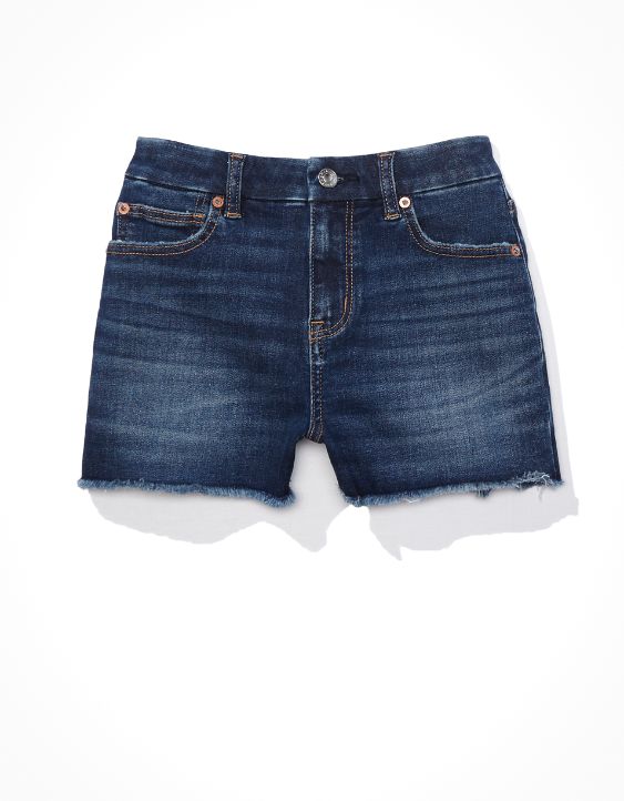 Curvy High-Waisted Denim Short Short