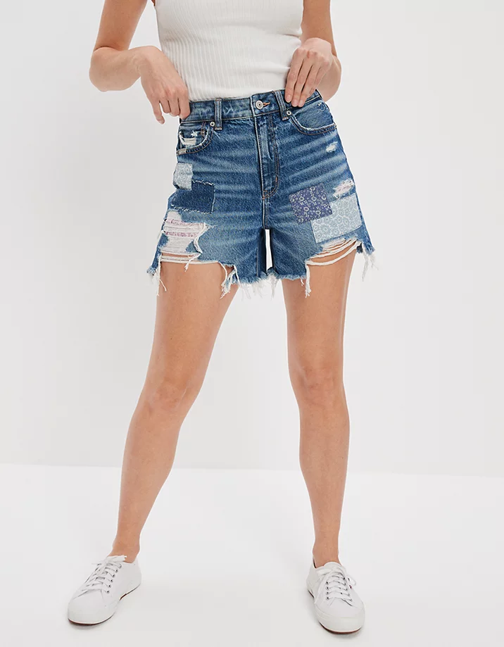 Denim Highest Waist Baggy Short