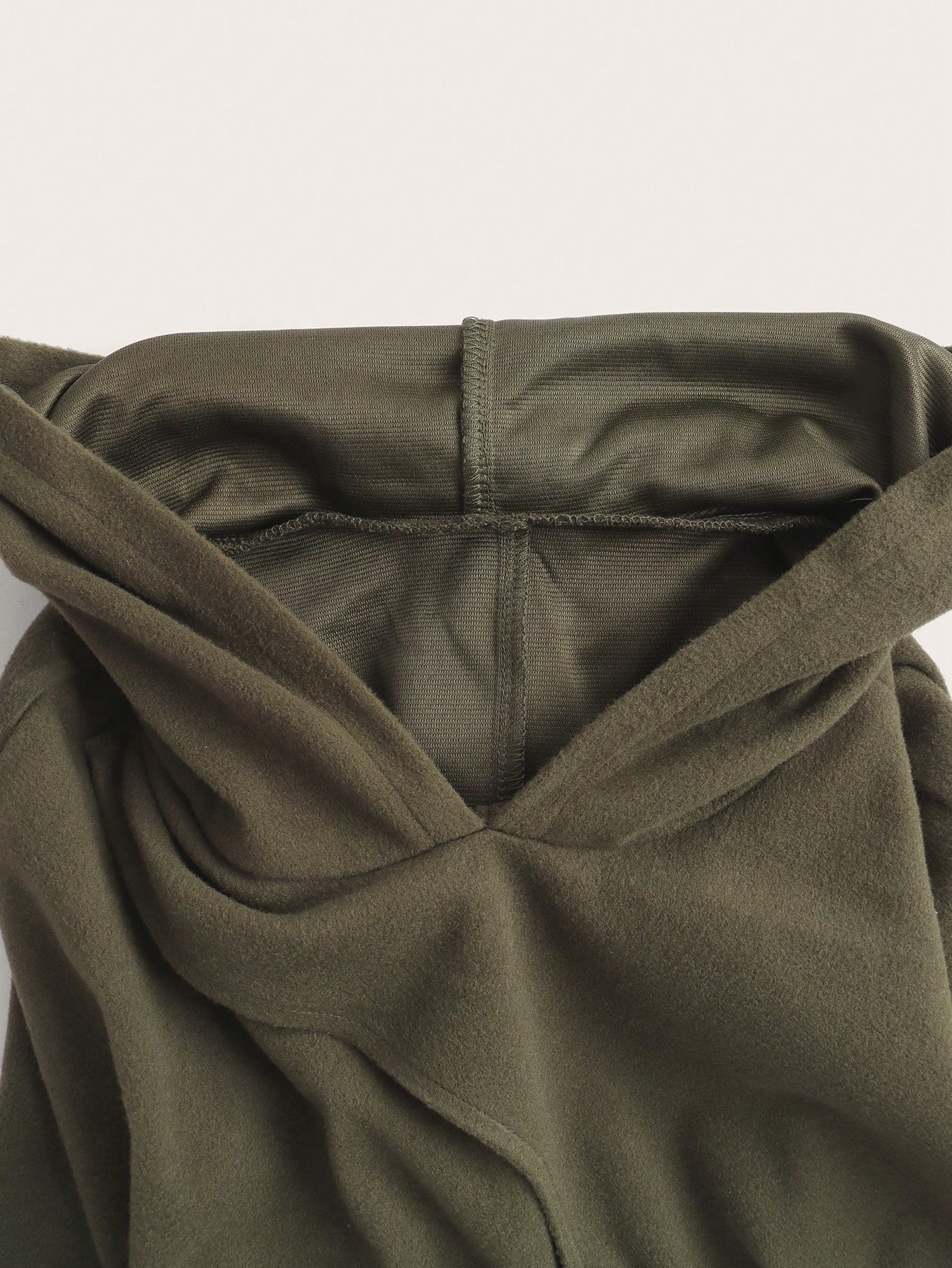 Solid Hooded Cape Overcoat