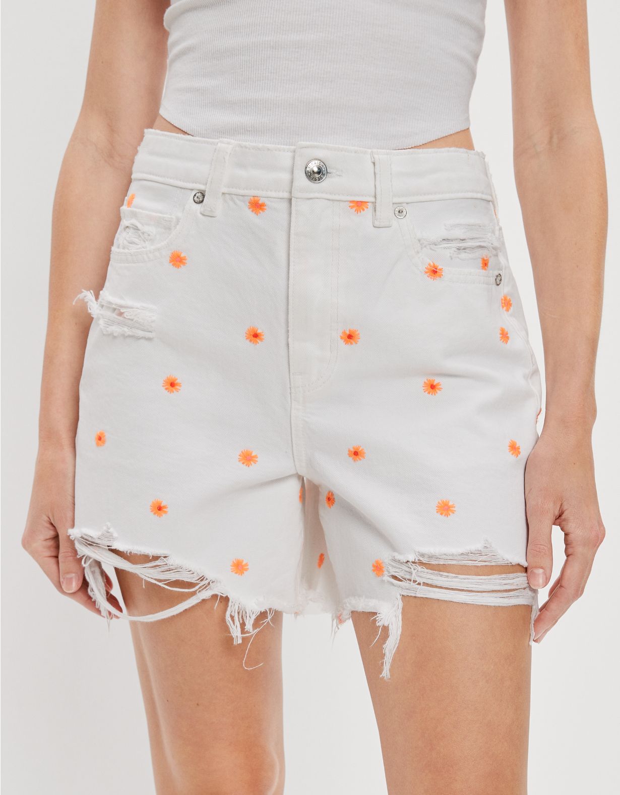 Denim Highest Waist Baggy Short