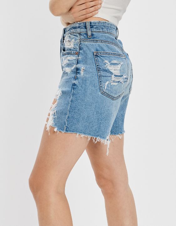 Denim Highest Waist Baggy Short