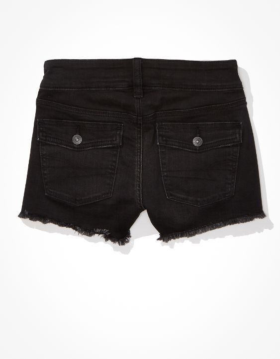 Low-Rise Denim Short Short