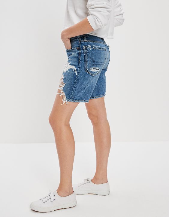 Dreamy Drape Denim Low-Rise Baggy Short