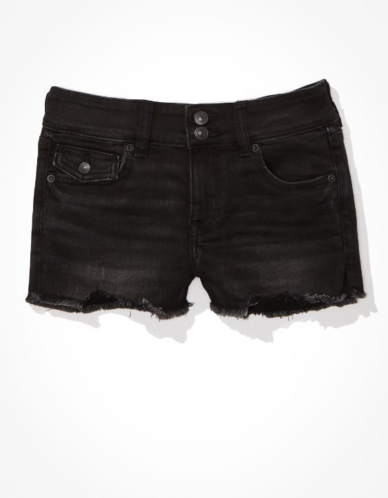 Low-Rise Denim Short Short