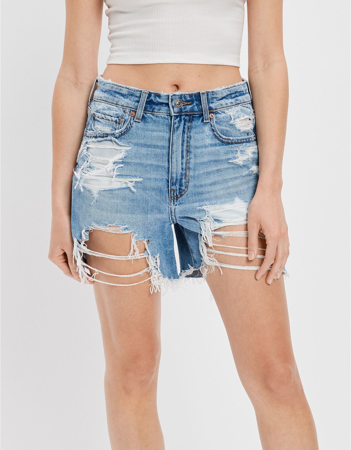 Denim Highest Waist Baggy Short