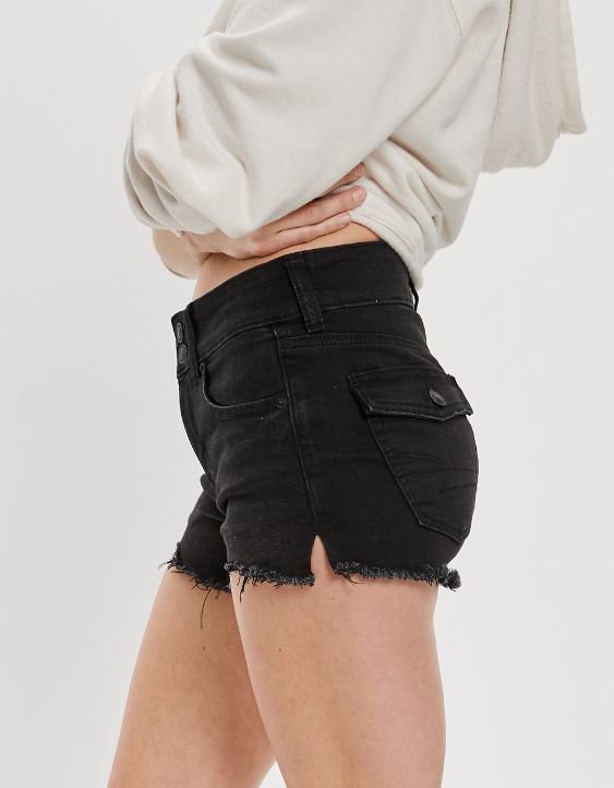 Low-Rise Denim Short Short